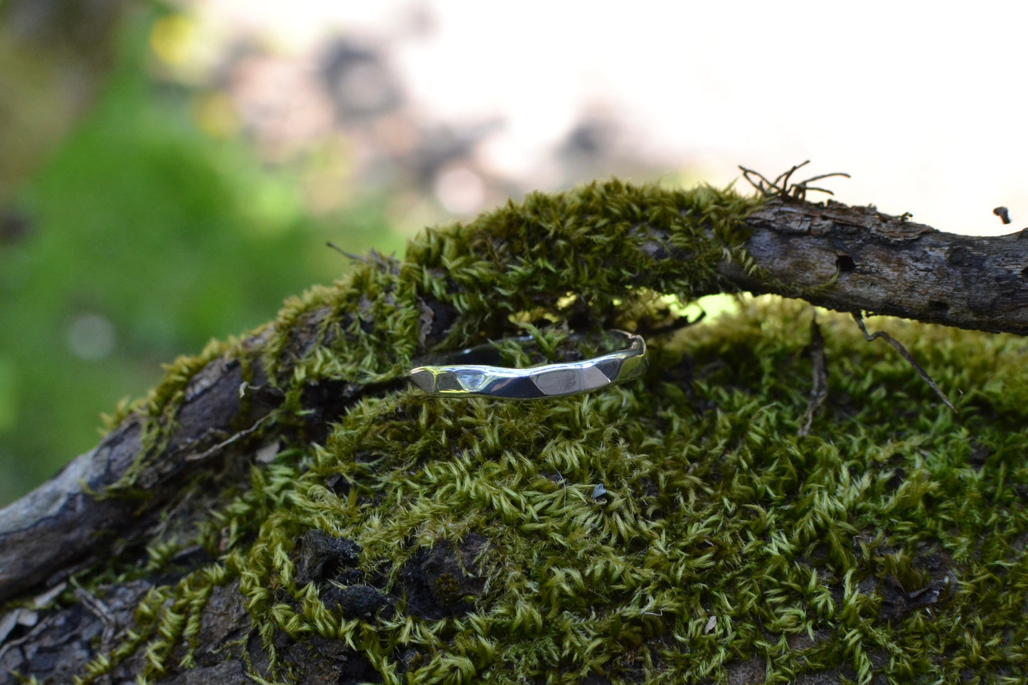 IV - Flat Hammered Chunky Stacking Ring