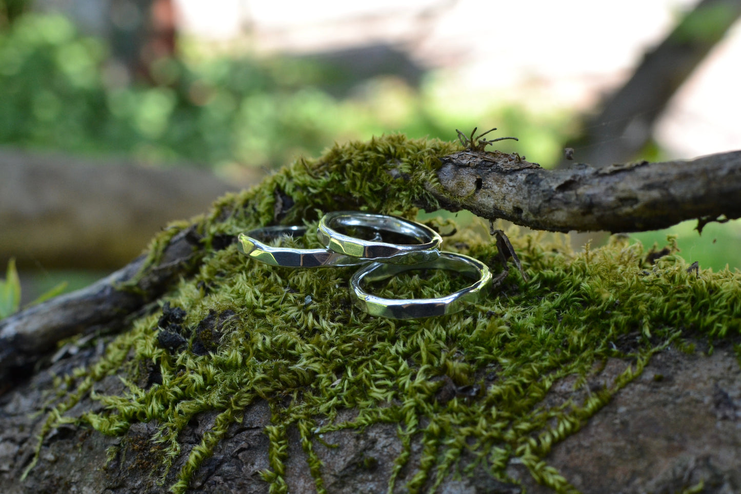 IV - Flat Hammered Chunky Stacking Ring