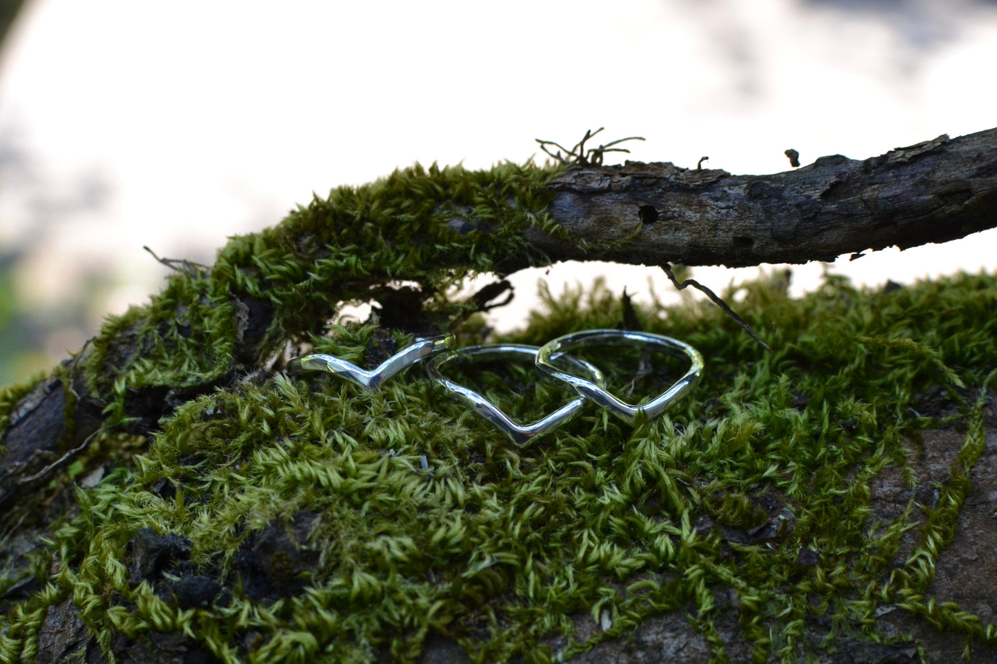 II - Textured Wishbone Stacking Ring