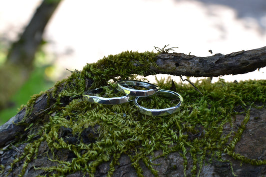 IV - Flat Hammered Chunky Stacking Ring